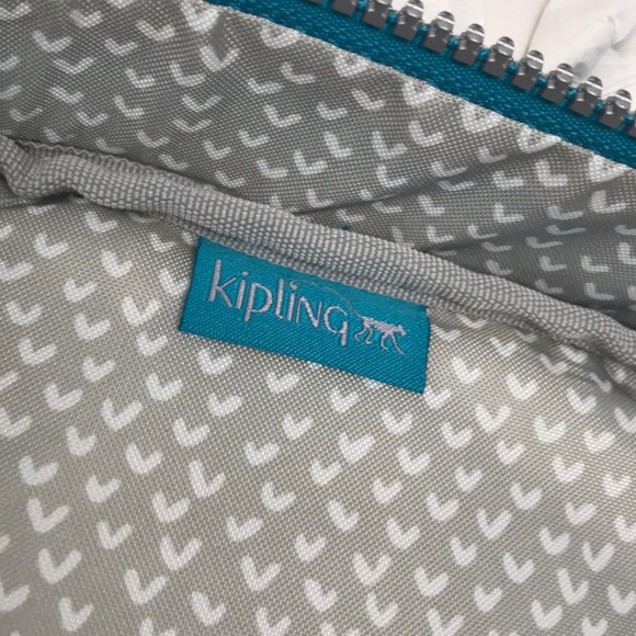 KIPLING Pen Case NWT Cool Blue w/gorilla key chain - Picture 7 of 13
